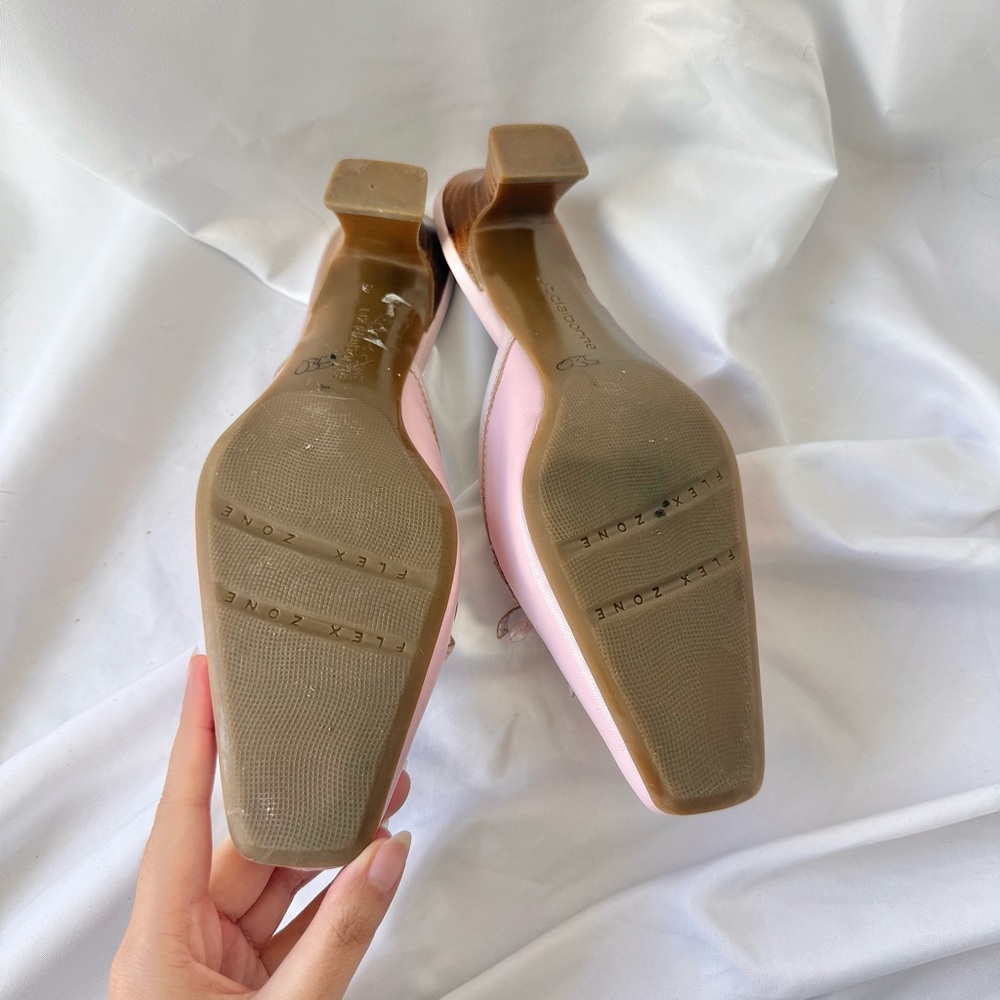Liz Clairborne Vintage Pink Coquette Bow Kitten Heels - Picture 5 of 5